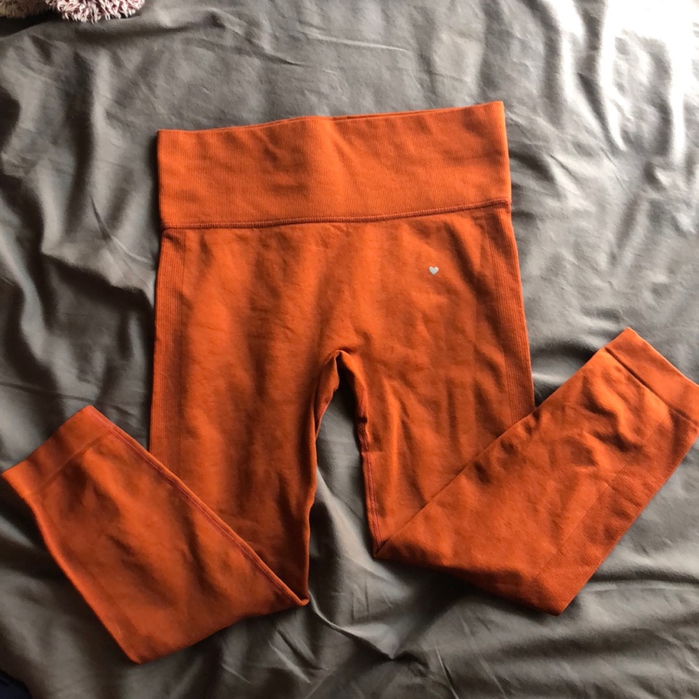 Burnt orange love fitness leggings